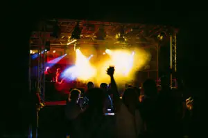 Open-Air Bühne als Full-Service geplant und betreut von P2R-Music beim SSV-Marienheide in Marienheide NRW